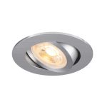 SLV New Tria 68 Spot Aluminium Gris Ronde | Diamètre 68mm - Convient pour 1x GU10 
