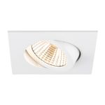 SLV New Tria 68 Spot Aluminium Blanc Carré 8.3W 705lm 38D - 927 Blanc Très Chaud | Diamètre 68mm - Meilleur Rendu Des Couleurs - Dimmable 