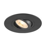 SLV New Tria 75 XL Spot Aluminium Noir Ronde | Diamètre 75mm - Convient pour 1x GU10 