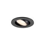 SLV New Tria 45 Spot Aluminium Noir Ronde 4W 360lm 24D - 927 Blanc Très Chaud | Diamètre 45mm -  Meilleur Rendu Des Couleurs