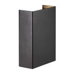 Nordlux Fold 10 Applique Murale Aluminium Noir - 8W 400lm - 830 Blanc Chaud | IP54