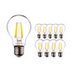 Lot 10x Noxion Lucent LED E27 Poire Filament Claire 8.5W 1055lm - 827 Blanc Très Chaud | Dimmable - Équivalent 75W