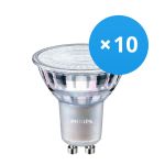 Lot 10x Philips MASTER Value LED Spot GU10 PAR16 3.7W 270lm 60D - 927 Blanc Très Chaud | Meilleur rendu des couleurs - Équivalent 35W