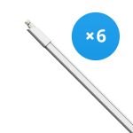Lot 6x Réglette LED Étanche 50W 5500lm - 840 Blanc Froid | 150cm