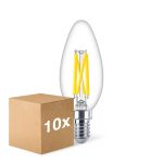 Lot 10x Philips MASTER LED E14 Bougie Filament Claire 5.9W 806lm - 922-927 Dim To Warm | Meilleur Rendu Des Couleurs - Dimmable - Équivalent 60W