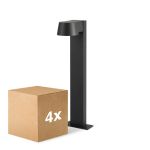 Lot 4x D'Lite Éclairage de jardin Lira Noir 7W 600lm 830 Blanc Chaud | IP54 
