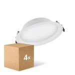 Lot 4x Ledvance Downlight LED Alu DN200 25W 2250lm 100D - 830 Blanc Chaud | 215mm - IP44 