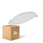 Lot 4x Ledvance Downlight LED Slim Ronde DN210 18W 1530lm 120D - 830 Blanc Chaud | 225mm