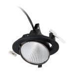 Philips Spot LED Greenspace Accent Elbow Aluminium Noir 31W 4000lm 36D - 830 Blanc Chaud | 163mm - IP20 - Interact Dimmable