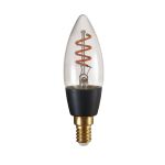 Eglo Connect.Z Smart LED Bougie E14 Filament Smokey 4W 150lm - 820 Blanc Très Chaud | Dimmable - Équivalent 15W