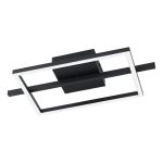 Eglo Plafonnier Amandolo Acier Noir 17W 1900lm - 827-865 Variable Blanc + RGB | Dimmable