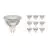 Lot 10x Noxion Spot LED GU5.3 MR16 4W 345lm 36D - 827 Blanc Très Chaud | Équivalent 35W