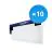 Lot 10x Noxion Panneau LED Ecowhite V2.0 36W 3600lm - 830 Blanc Chaud | 120x30cm - UGR 