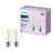 Lot 2x Philips Ampoule LED E27 Poire Filament Claire 7W 850lm - 840 Blanc Froid