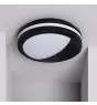 Hublot LED Natoli Ronde Visière Noir E27 | 300mm - IP54 - Convient pour 2x 40W E27