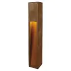 SLV Slot 80 Lampadaires Salon Acier Rouille 9W 30lm - 830 Blanc Chaud | Extérieur - IP55