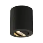SLV Triledo Plafonnier Aluminium Noir Ronde 7.6W 640lm 38D - 830 Blanc Chaud