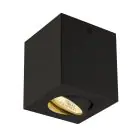 SLV Triledo Plafonnier Aluminium Noir Carré 7.6W 640lm 38D - 830 Blanc Chaud