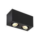 SLV Triledo Double Plafonnier Aluminium Noir | Convient pour 2x GU10 