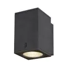 SLV Enola M Applique Murale Aluminium Gris Carré 11W 980lm - 940 Blanc Froid | Extérieur - IP65 - Meilleur Rendu Des Couleurs