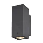 SLV Enola Up/Down Applique Murale Aluminium Gris Carré 7.8W 700lm - 940 Blanc Froid | Extérieur - IP65 - Meilleur Rendu Des Couleurs - Dimmable 
