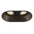 SLV Horn Double Spot Aluminium Noir | Convient pour 2x GU10 