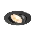 SLV New Tria 68 Spot Aluminium Noir Ronde | Diamètre 68mm - Convient pour 1x GU10 