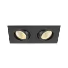 SLV New Tria 155 Spot Aluminium Noir Carré 14W 640lm 38D - 930 Blanc Chaud | Meilleur Rendu Des Couleurs - Dimmable 
