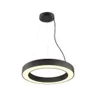 SLV Medo Cercle  60 Suspension Luminaire Aluminium Noir 27W 4000lm 110D - 930-940 CCT | Meilleur Rendu Des Couleurs - Dimmable 