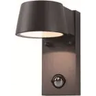 D'Lite Applique Murale Lira Noir 7W 600lm 830 Blanc Chaud | IP54 - Détecteur De Mouvement