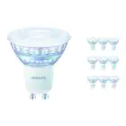 Lot 10x Philips MASTER Value LED Spot GU10 PAR16 6.2W 575lm 36D - 930 Blanc Chaud | Meilleur rendu des couleurs - Dimmable - Équivalent 80W