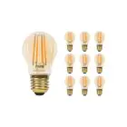 Lot 10x Noxion Lucent LED E27 Boule Filament Ambre 4.1W 350lm - 822 Blanc Très Chaud | Dimmable - Équivalent 32W