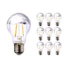 Lot 10x Noxion Lucent LED E27 Poire Filament Claire 7W 680lm - 827 Blanc Très Chaud | Équivalent 60W