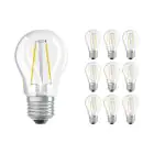 Lot 10x Ledvance Classic LED E27 Boule Filament Claire 1.5W 136lm - 827 Blanc Très Chaud | Équivalent 15W