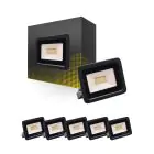Lot 6x Projecteur LED 20W 2000lm 100D - 840 Blanc Froid | IP66 - Symétrique