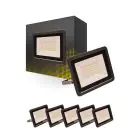 Lot 6x Projecteur LED 50W 5000lm 100D - 830 Blanc Chaud | IP66 - Symétrique