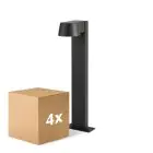 Lot 4x D'Lite Éclairage de jardin Lira Noir 7W 600lm 830 Blanc Chaud | IP54 