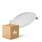 Lot 4x Ledvance Downlight LED Slim Ronde DN155 12W 1020lm 120D - 840 Blanc Froid | 169mm 