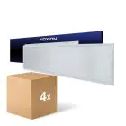 Lot 4x Noxion Panneau LED Delta Value V5 Backlit 28W 3920lm - 830-840 CCT | 120x30cm - UGR 
