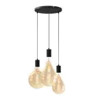 Calex XXL Dorée Filament Ensemble complet - Including 3 XXL Ampoules + Cordset Ronde base