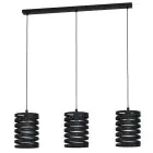 Eglo Suspension Luminaire Cremella Acier Noir | Convient pour 3x E27