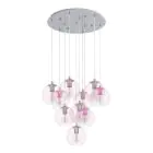 Eglo Suspension Luminaire Ariscani 2 Acier Chrome | Convient pour 10x E27
