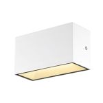 SLV Sitra M Up/Down Wandlamp Aluminium Wit 14W 1880lm - 830-840 CCT | Buitenverlichting - IP65