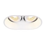 SLV Horn Dubbel Spot Aluminium Wit | Geschikt voor 2x GU10 