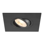 SLV New Tria 75 XL Spot Aluminium Zwart Vierkant | Zaagmaat 75mm - Geschikt voor 1x GU10 
