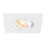 SLV New Tria 75 XL Spot Aluminium Wit Vierkant | Zaagmaat 75mm - Geschikt voor 1x GU10 