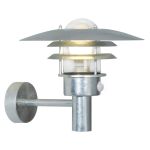 Nordlux Lønstrup 32 Wandlamp Staal en Glas Grijs | 320mm - IP44 - Geschikt voor E27 - Bewegings- en Lichtsensor