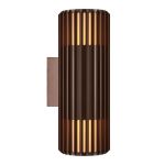 Nordlux Aludra Wandlamp Aluminium Bruin Up & Down | Geschikt voor 2x E27