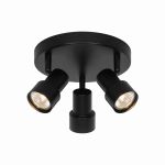 Nordlux Boston Plafondlamp 3-rondel Metaal Zwart | Geschikt voor 3x GU10