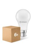 Voordeelpak 6x Ledvance Performance LED Lamp B22d Peer Mat 8.5W 806lm - 827 Zeer Warm Wit|Vervangt 60W